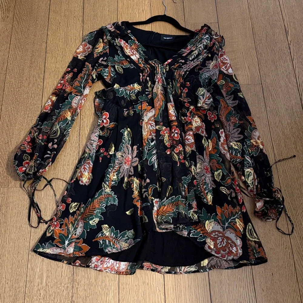 The Kooples Silk Lame Dress Size 2 - Picture 2 of 8